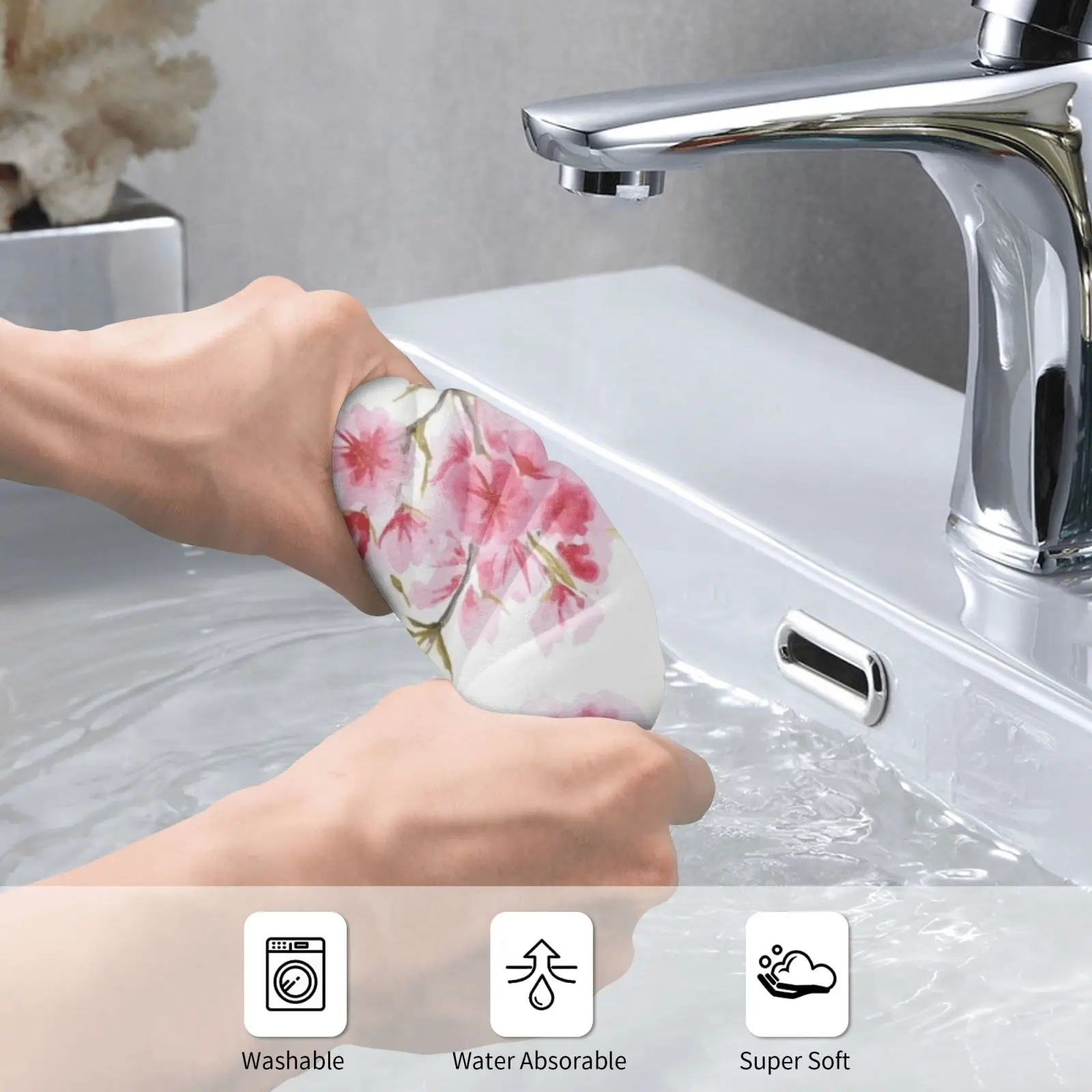 Cherry Blossoms Pattern Bath Towel Beach Cushion Spring Summer Fall Winter Floral Pattern Pretty Pink