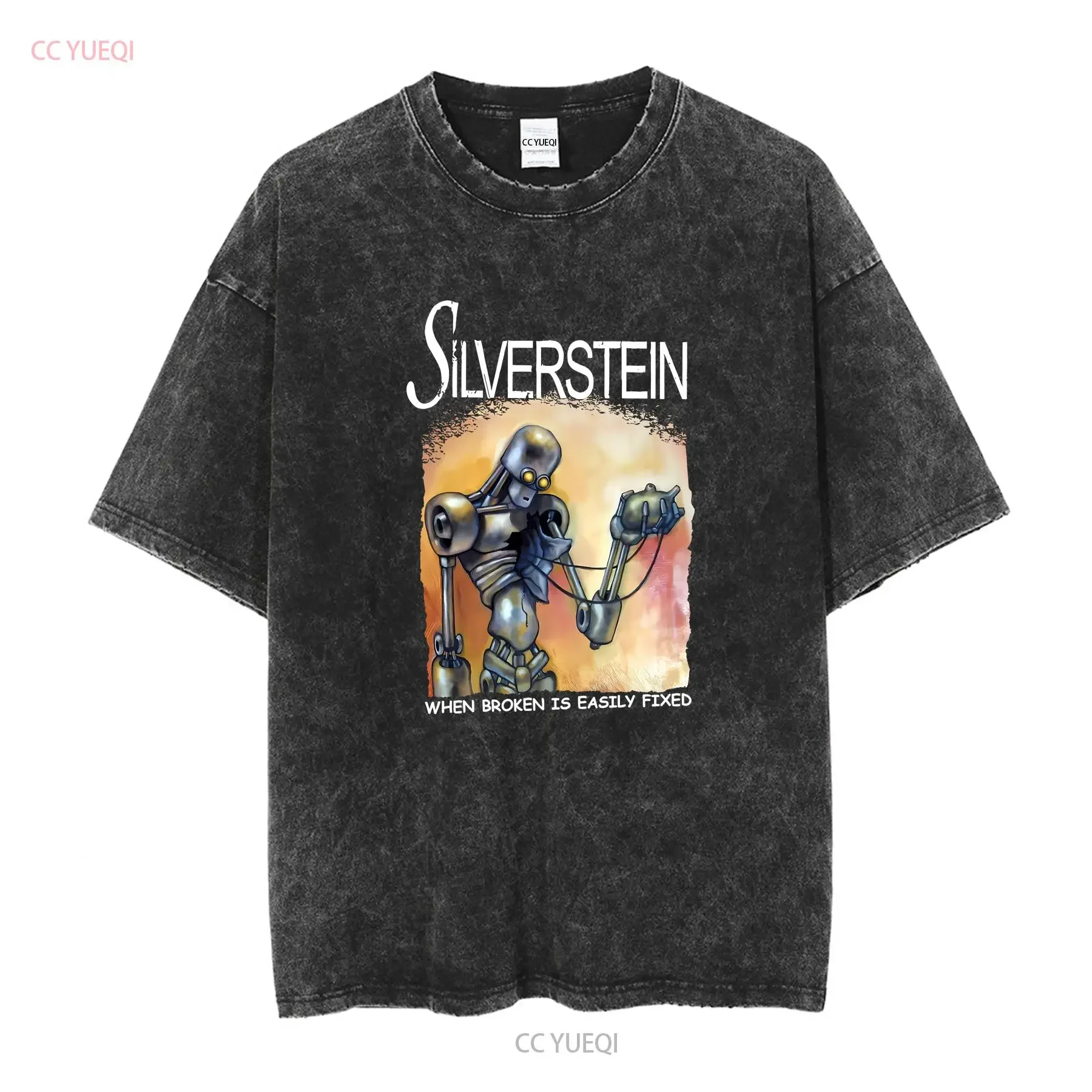 Silverstein Black T Shirt Size S M L 234XL Cotton Men HN1006 long or short sleeves vintage Washed homme Casual Breathable