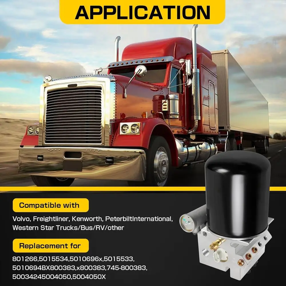مجفف هواء متوافق مع فولفو Freightliner Kenworth Peterbilt Columbia International Western Star Trucks Bus RV Tractors Repla #2