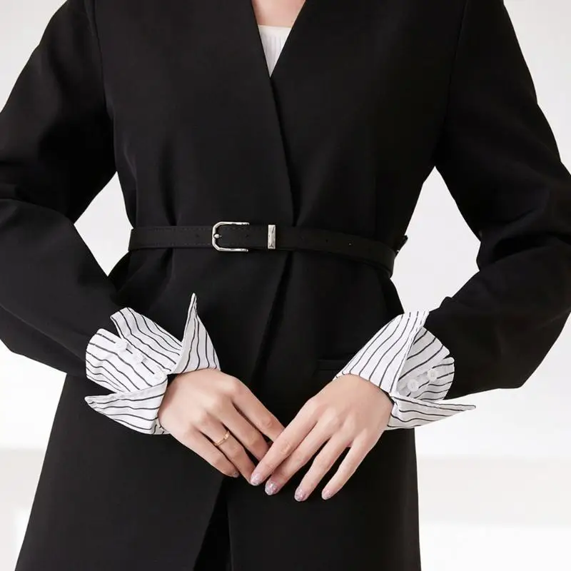 39BD False Laple Shawl for Lady Shawl Collar Lace Wrist Cuff Versatile Collar