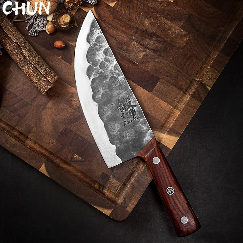 

Blacksmith Handmade Forging Knife High Carbon Steel Cleaver Boning Slicing Meat Butcher Knife Slaughter Knives 8.5inch Cleaver