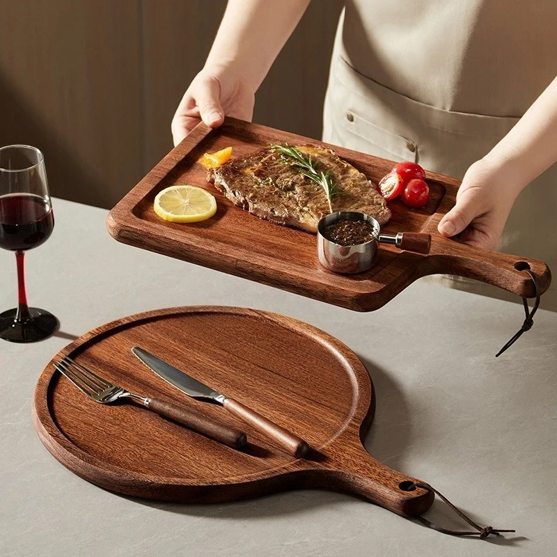 For Cutting Board Tray, Dinner Plate Bread Pizza Steak Wooden Steak Plate, Household Cutting Board