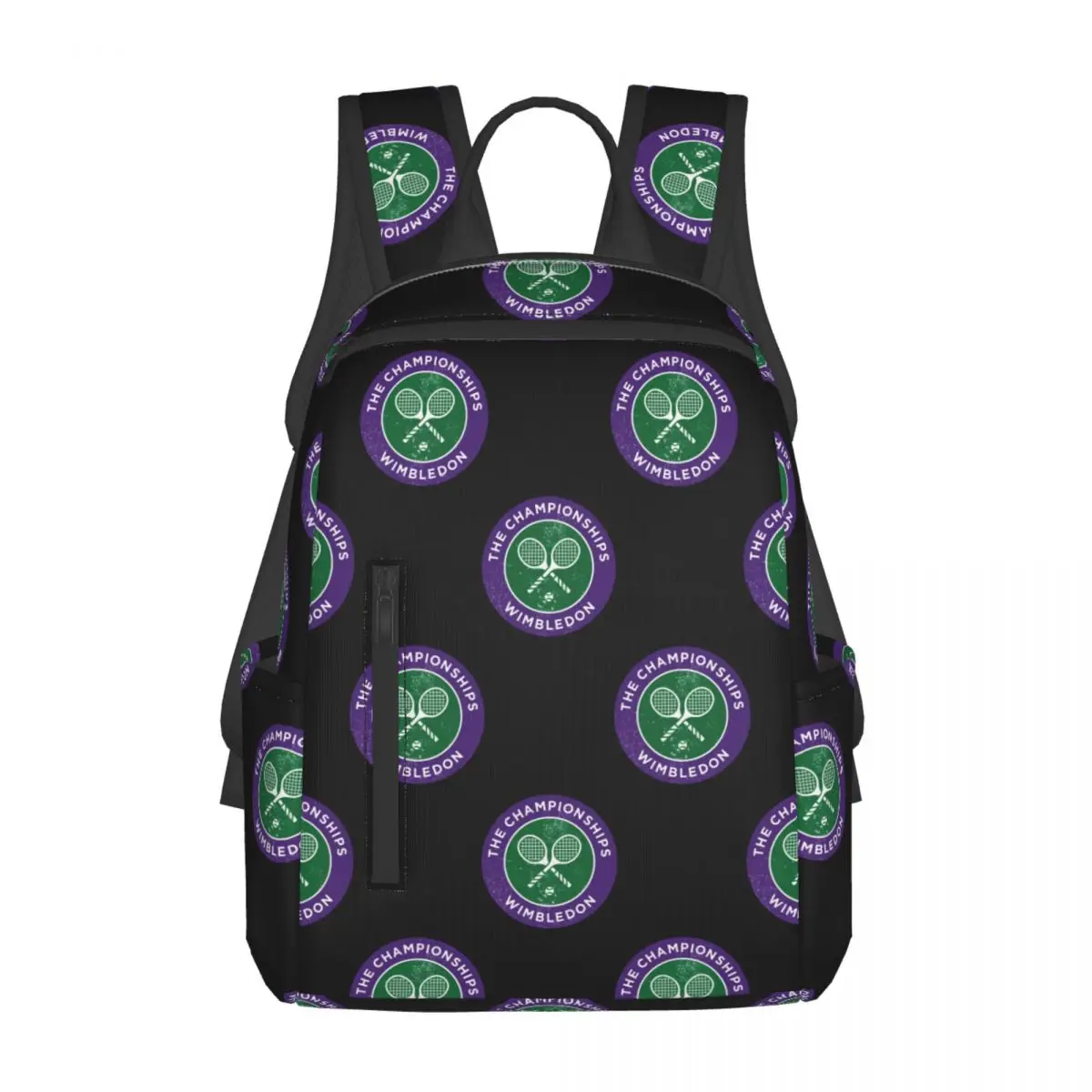 

Tennis Championships Logo Print Backpack Large Capacity Children BookBag School Bag Shoulder Bags for Men Women