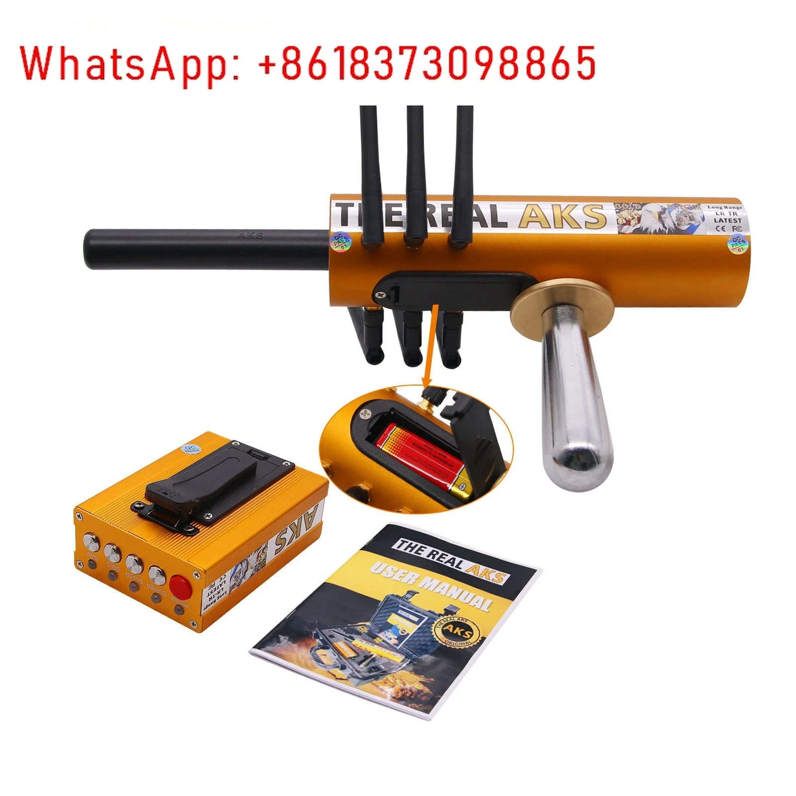 The Real AKS Metal Detector 14mLong Range Gold Detector 6 Antennas For Underground Detect Gold Silver Gem Diamond