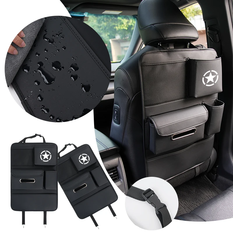 Car interior gadgets Seat Back Organizer PU Leather For Jeep Compass Renegade Cherokee Grand Wrangler Patriot Trailhawk