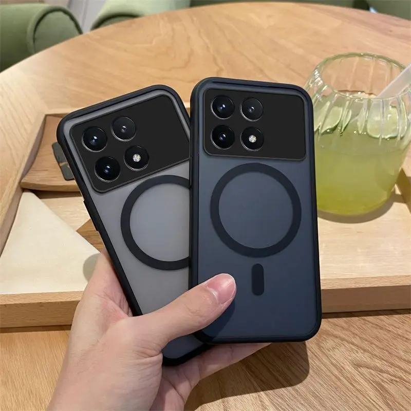 Etui do POCO F6 Pro X6 Pro Nowe Magnetyczne Matowe Półprzezroczyste Ultracienkie PC Odporne na Upadki Etui Ochronne na Redmi K70 K70E Odporne na Wstrząsy Funda — zdjęcie produktu 3