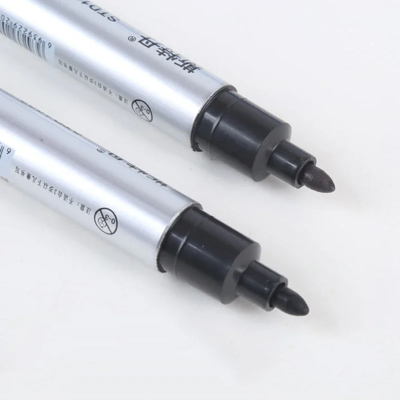 3Pcs Ronde Neus Waterdichte Inkt Permanente Olie Marker Pennen Voor Keramische Markering Pen Kantoor Schoolbenodigdheden Grote Capaciteit pennen