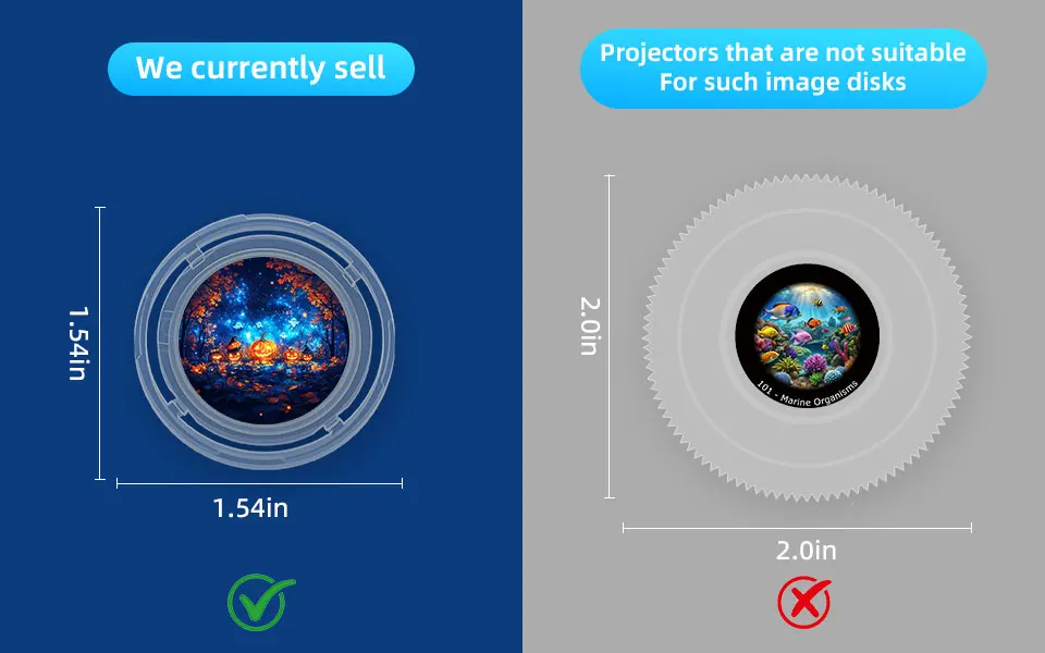 Galaxy Projector Pro Disc Device Not Included Halloween Version Realistic Planetarium Night Light 6 Film Discs 4K HD Birthday