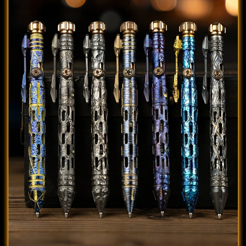 Titaner Titanium Alloy Gel Pen BALAOYE Mech Style Design Black Technology Multifunctional Pens Kawaii School Stationery Writing