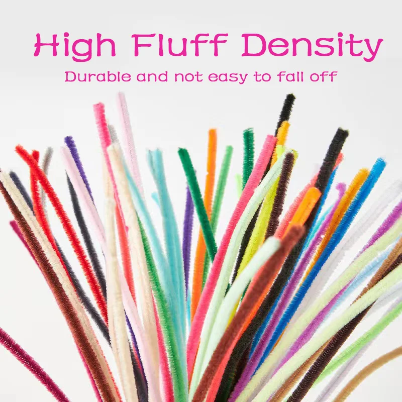 Pipe Cleaners for Flowers Crafts Chenille Stem DIY Creative Gift Toys Chenille Wire Sticks Kids Handmade Material Plush Strips view 3