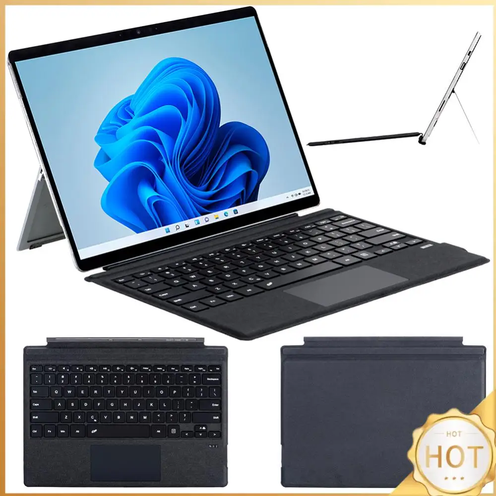 

Клавиатура с тачпадом, 7 цветов подсветки, Bluetooth, беспроводная клавиатура с тачпадом для Microsoft Surface Pro 3, 4, 5, 6, 7, 7 Plus