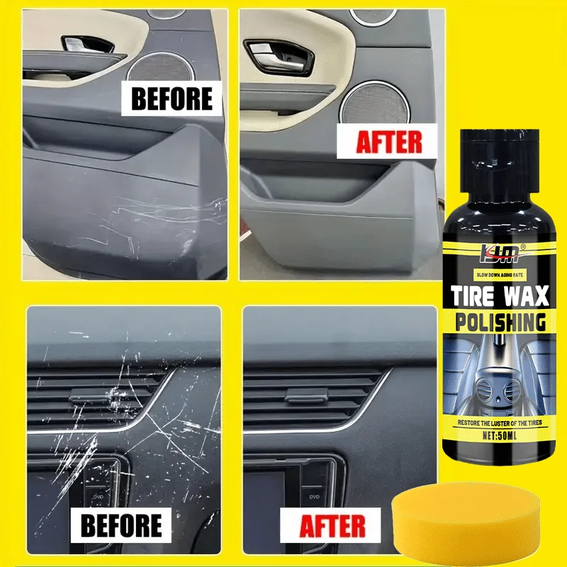 طقم إصلاح السيارة الداخلي: شمع العناية اللامعة للوحة القيادة والبلاستيك، إصلاح الخدوش، كريم تألق الإطارات، إصلاح الداخلي للمقعد - #2