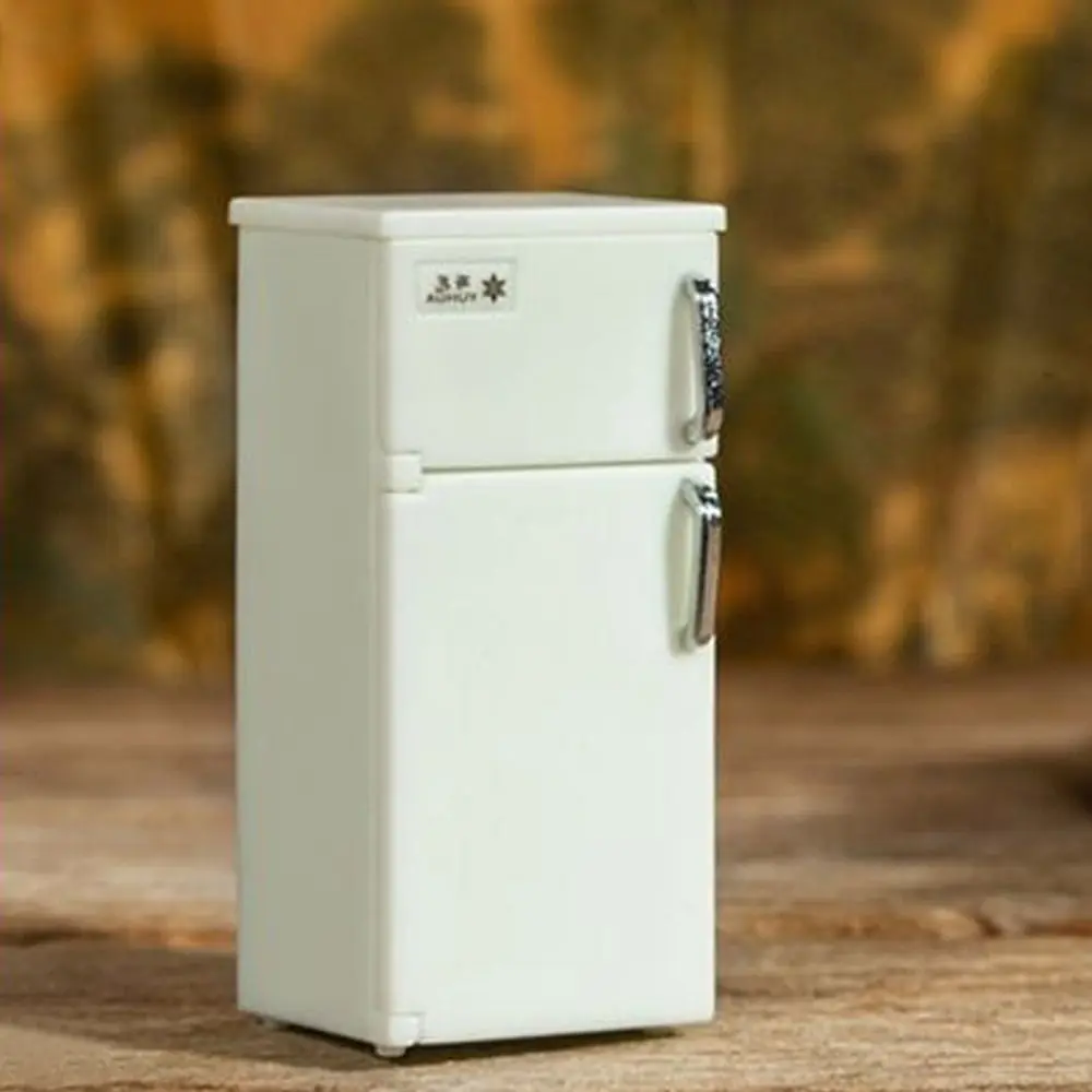 für Blyth Puppe Spielzeug 1/12 Miniatur Kühlschrank Modell Puppenhaus Kühlschrank Retro Küchengeräte