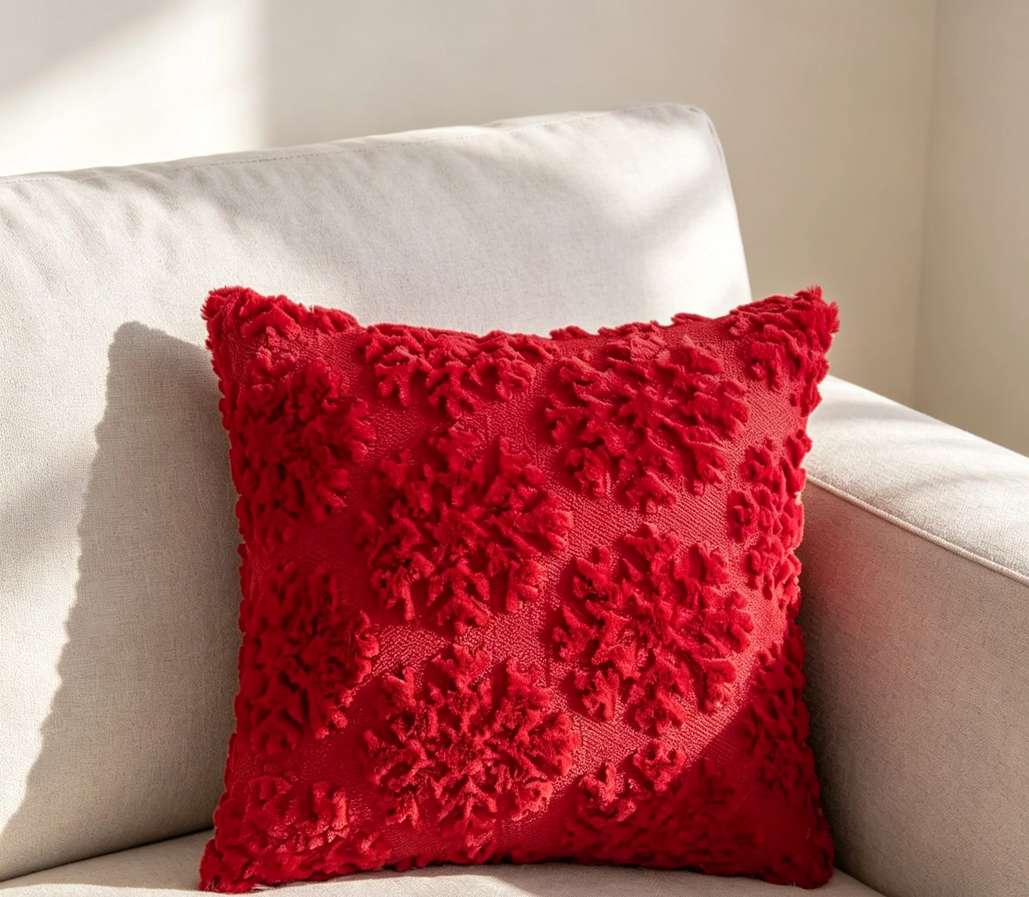 1pc Snowflake Sofa Headboard Throw Pillow Cover