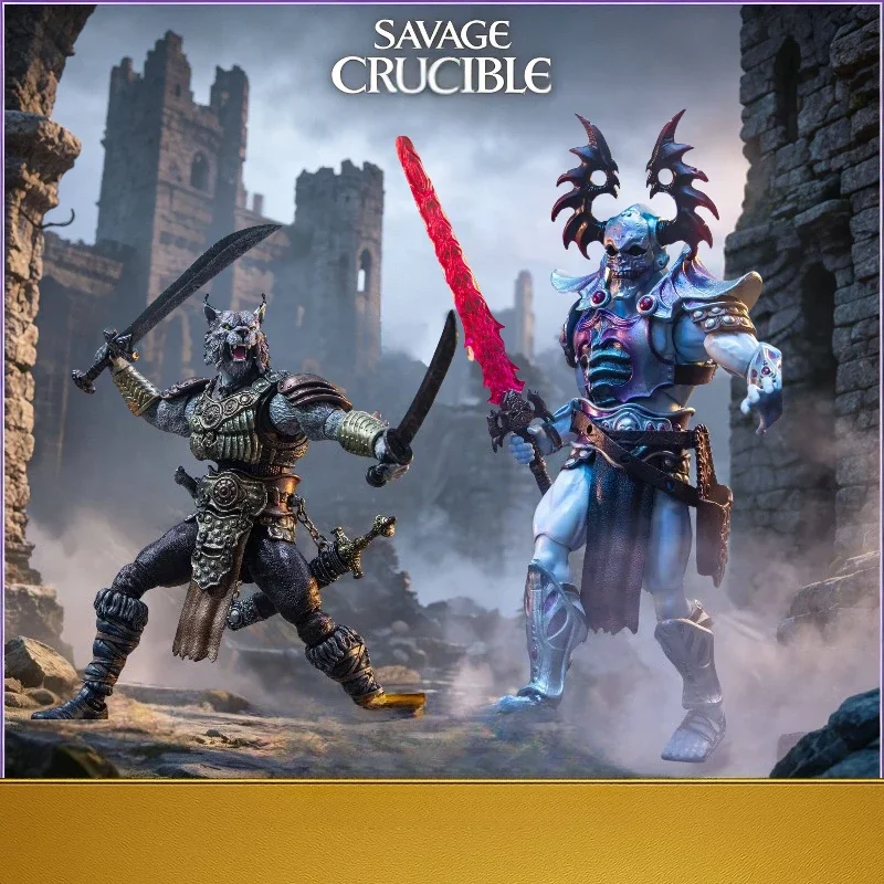 100% Authentic Brand New Omen HS Studio Savage Furnace 1/12 Scale 26-Limited Edition Purgatory Twin Sword Lynx Action Figure