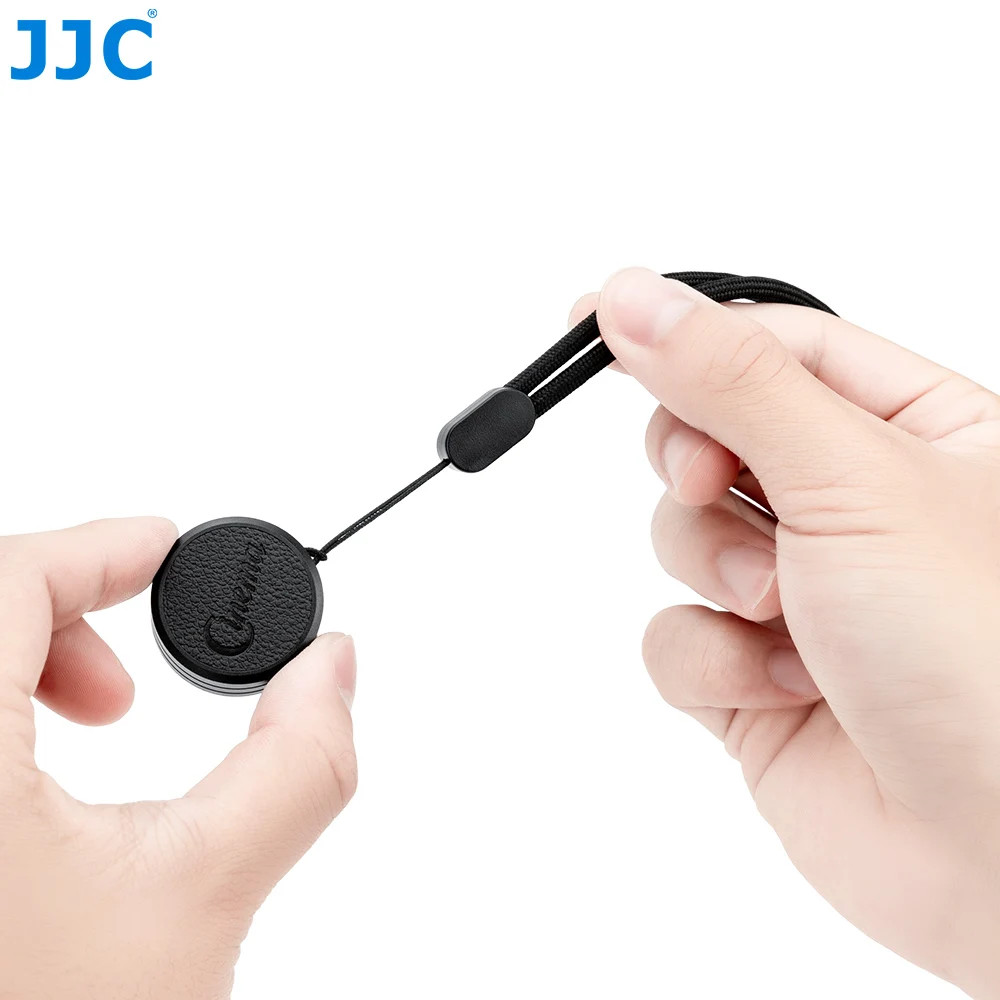 JJC Retro Leather Lens Cap For Fujifilm instax mini Evo Cinema Camera Accessories Lens Cover with Lens Cap Tether view 6