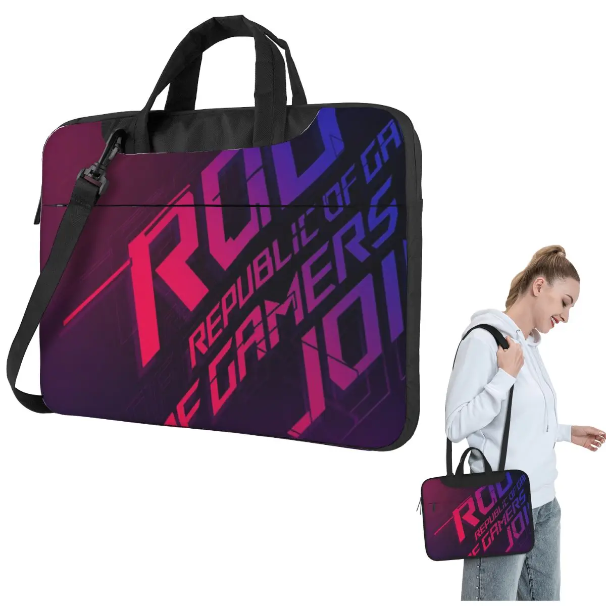 Join The Republic Of Gamers ROG Asus Crossbody Laptop Bag Case Computer Bag 13 14 15.6 Inch Notebook Pouch for Lenovo
