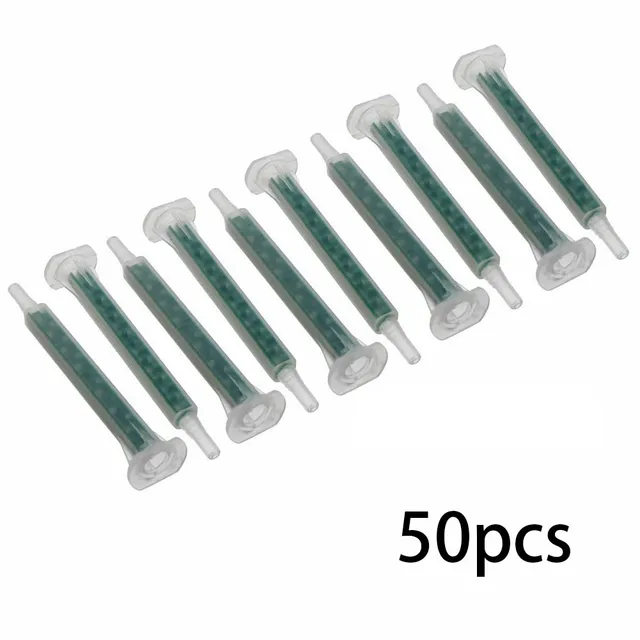 50 sztuk 83mm żywica AB klej mieszalnik statyczny rurki mieszające zestaw dysz mieszających do dwukomponentowego mieszalnika cieczy