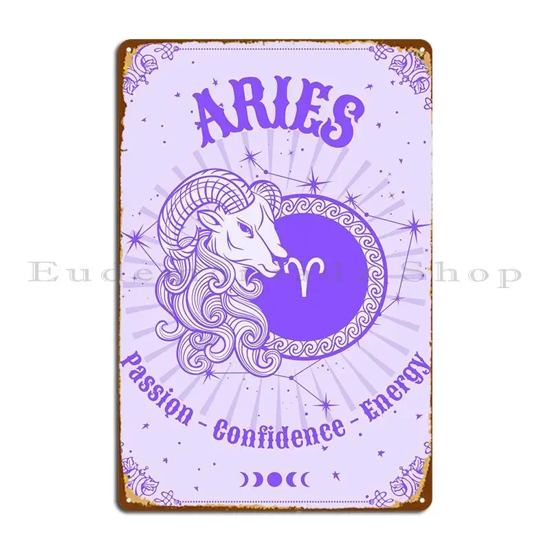 Aries Metal Plaque Poster Painting Club Print Bar Bar Cave Tin Sign Poster