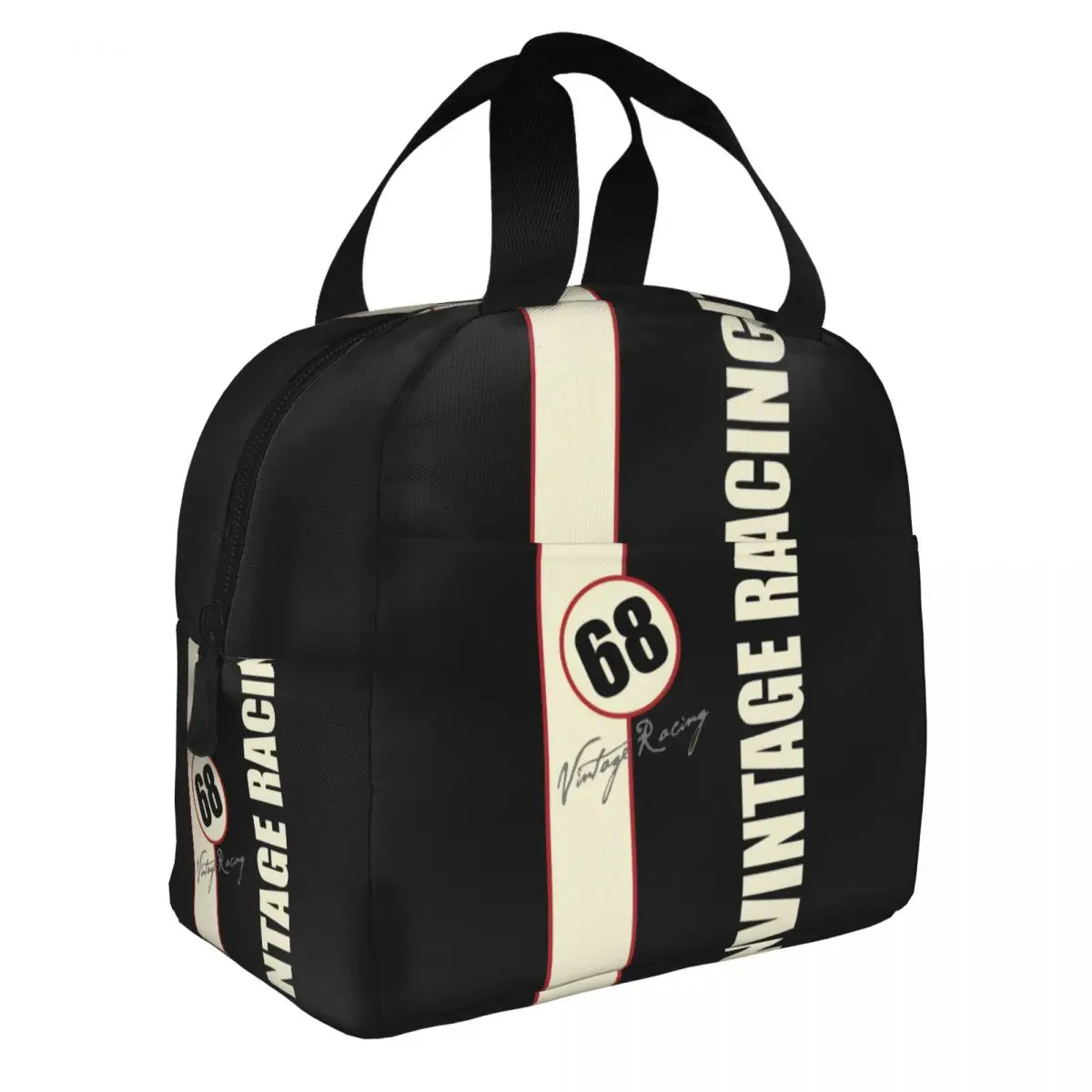 68 Racing Car Lunch Bag Women Cooler Thermal Insulated Lunch Box for School