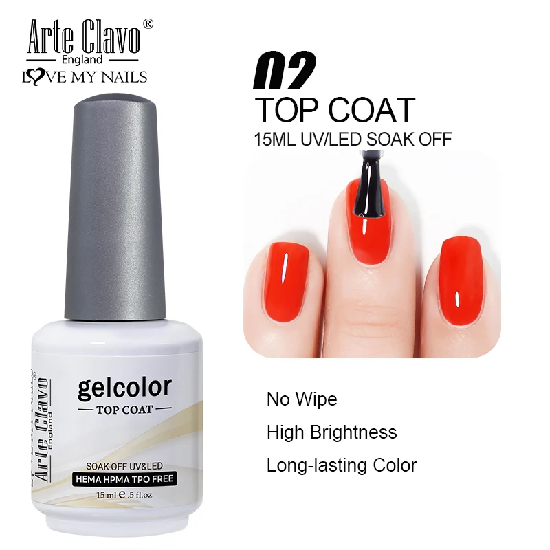 Arte Clavo Rose Red Kleur Serie 15 ml Gel Nagellak Hot Koop Langdurige Losweken Vernis Hybrid Nail Art top Bsae Maincure
