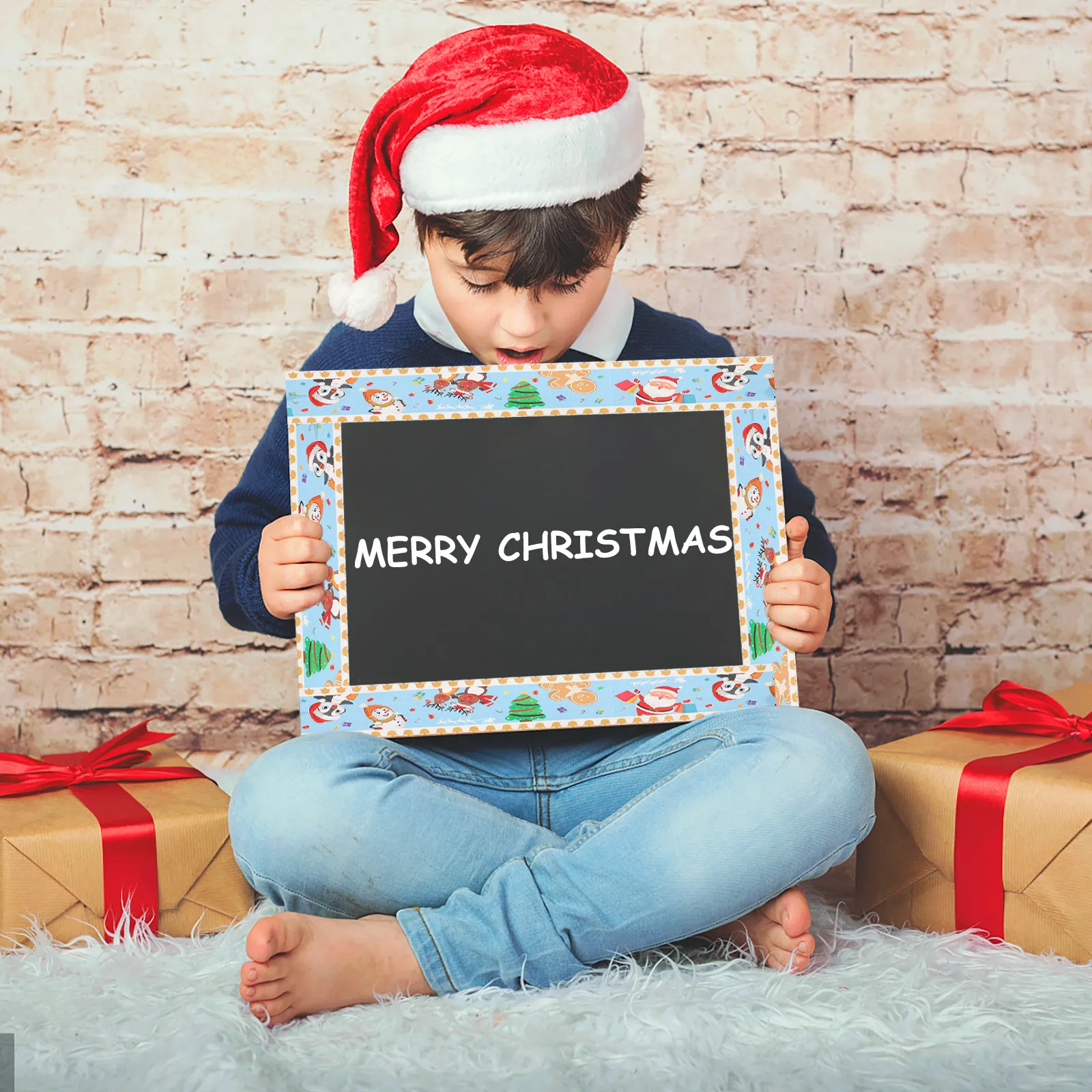 1 Roll Classroom Wall Sticker Wear-Resistant Decorative Border Paper Christmas Cartoon Bulletin Board Border Trim