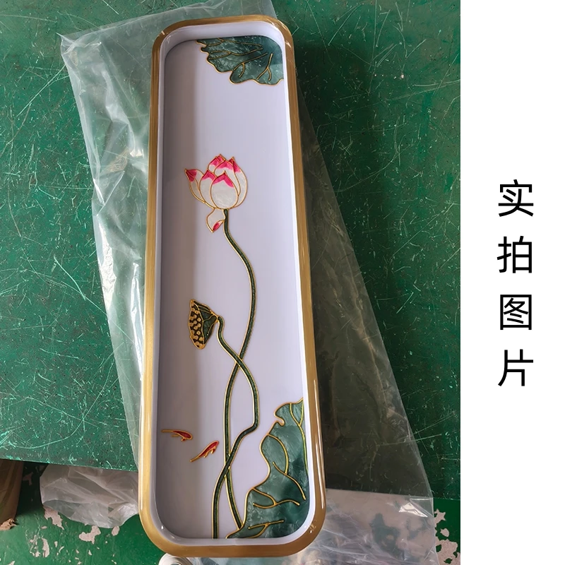 Novo estilo chinês toda a lâmpada de parede de cobre estilo chinês lótus esmalte cor sala de estar fundo parede quarto cabeceira corredor ais