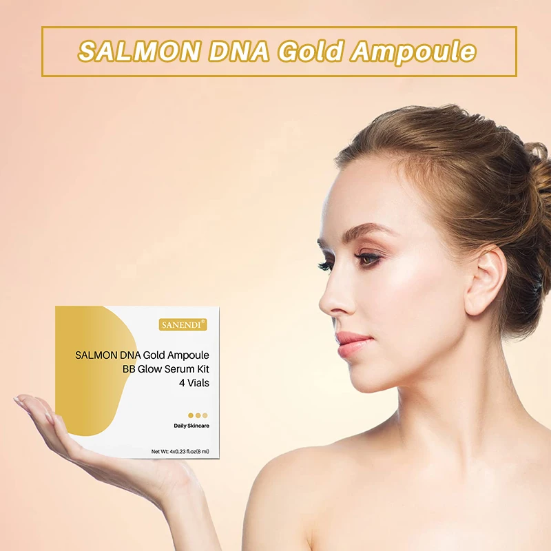 Zdjęcie 3: 4/12 Fiolki Serum DNA z Łososia BBGLOW AQUA Kwas Hialuronowy Esencja do Pielęgnacji Twarzy Nawilżający Płyn Roztwór SANENDI Koreańska Pielęgnacja Skóry