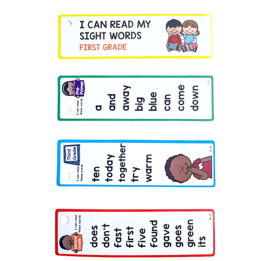 English Word Card 16 High Frequency Words Addition Multiplication Learning Card Children's Educational Toys School Training AIDS