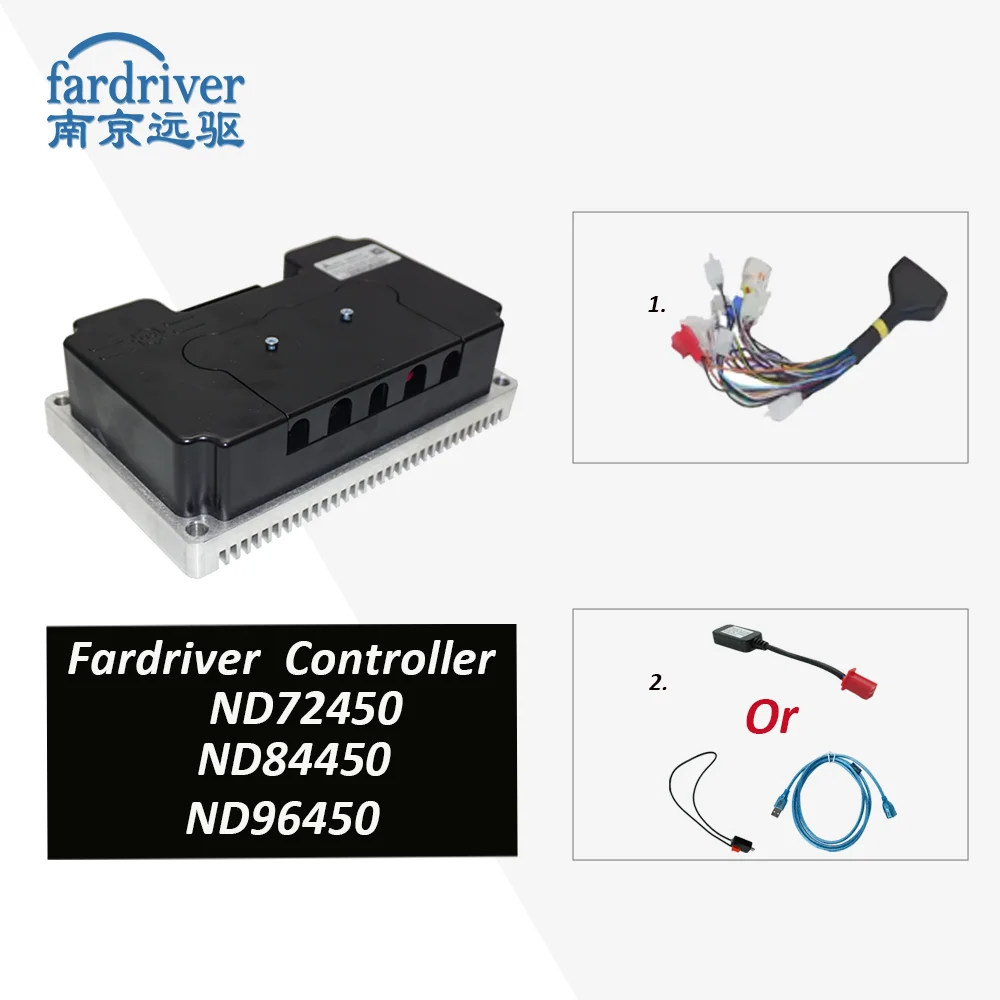 FarDriver Controller Brushless Motor Speed Controller Programmable for 2-4KW Motor Electric Motorcycle ND72450/ND84450/ND96450