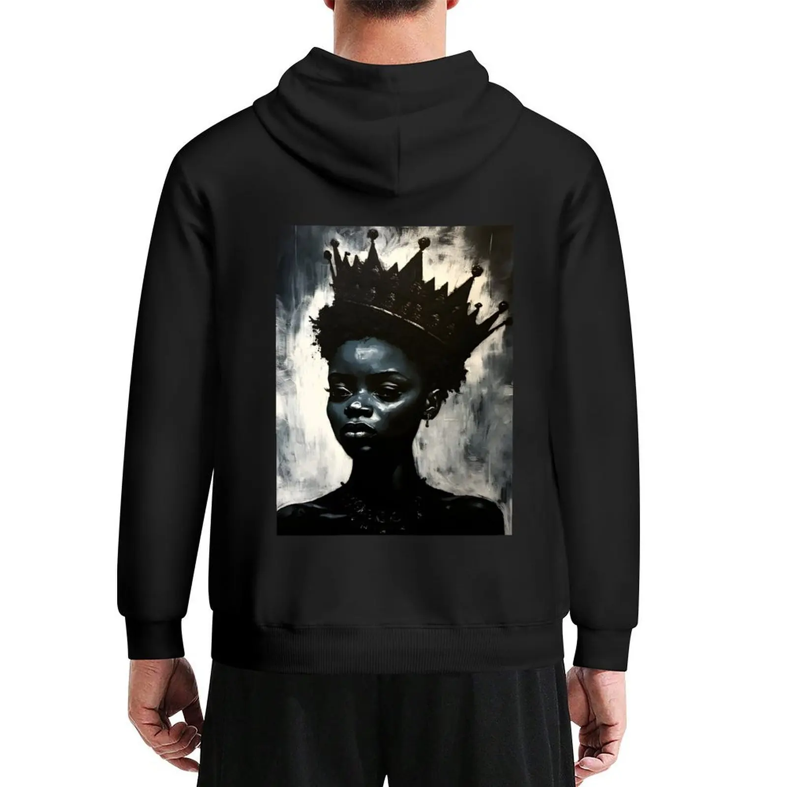 

Queenly Aura - Royalty-Black Queen Hoodie autumn men's sweat-shirt mens designer clothes blouse hoodies and sweatshirts new