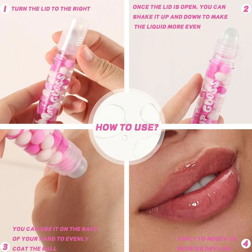 

Transparent Roll-on Essence Lip Balm Lip Oil Lip Moisturizing Mirror Primer Lip Lipstick Hydrating Lip Gloss