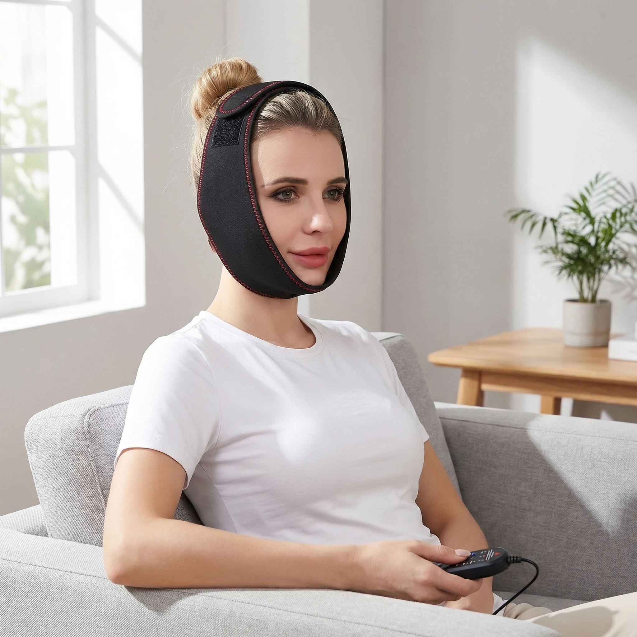 

Electrically Heated Head Facial Paralysis Hot Pack Massage Mask Face Aftermath Recovery Instrument Face Spasm Crooked Mouth