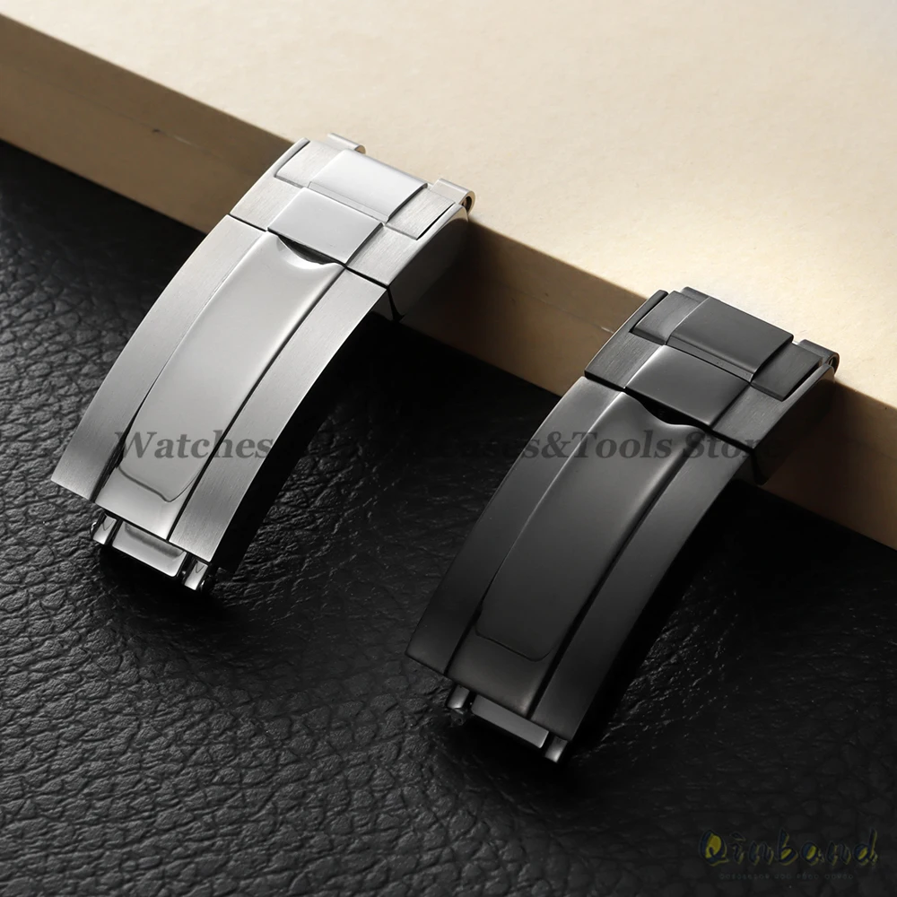 9mmx16mm Stainless Steel Watch Band Buckle for Rolex Submariner GMT Master Daytona Water Ghost Button Metal Double Safety Clasps