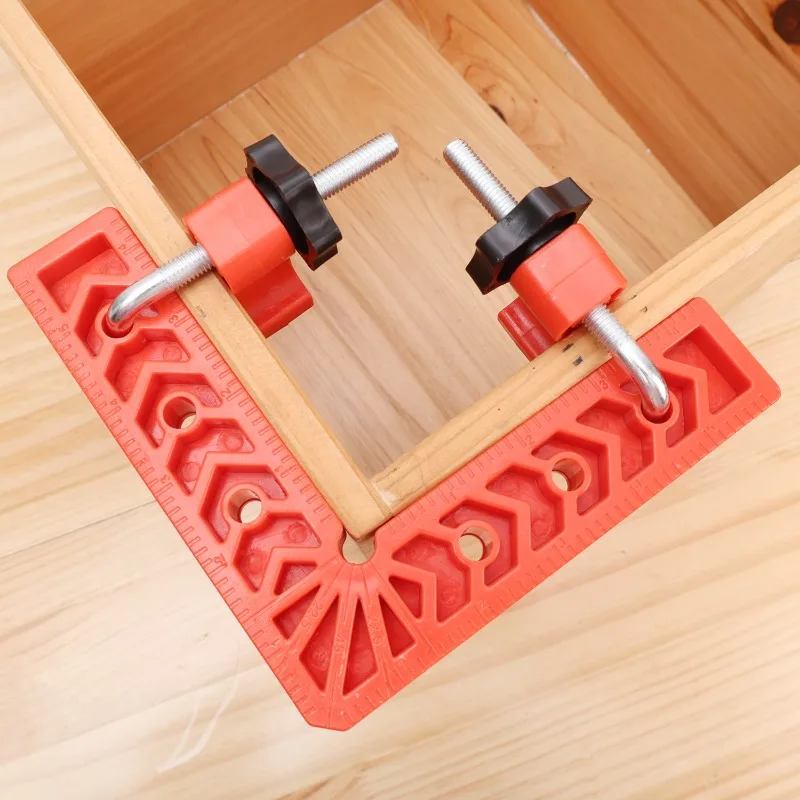 L شكل زاوية حاكم متعدد الأغراض دقيق مكتشف قوي البلاستيك مشبك معدني أداة قياس النجارة الجمعية قياس الزاوية اليمنى #3