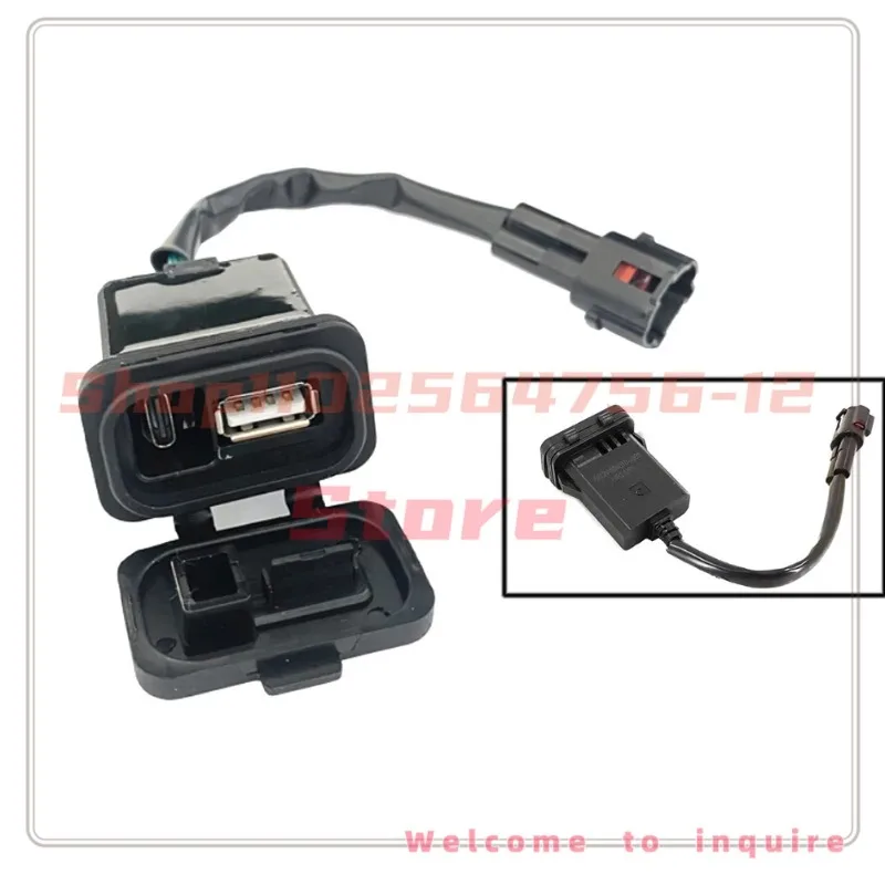 

for CFMOTO 450SR 450SS CF400-6 800NK 2023 Converter Motorcycle USB Power Transfer Interface Socket Type-C Impulse Port Charge