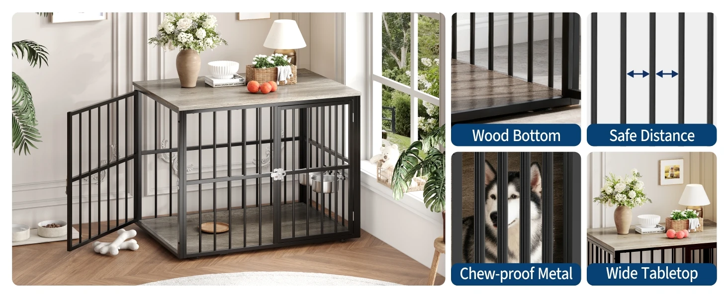 Dog crate furniture