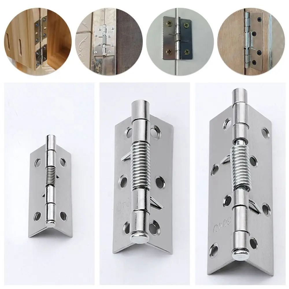 Durable Automatic Door Hinge Hydraulic Buffer Rebound Spring Hinges 1/1.5/2/2.5/3/4Inch Cross Cabinet Hinges Windows