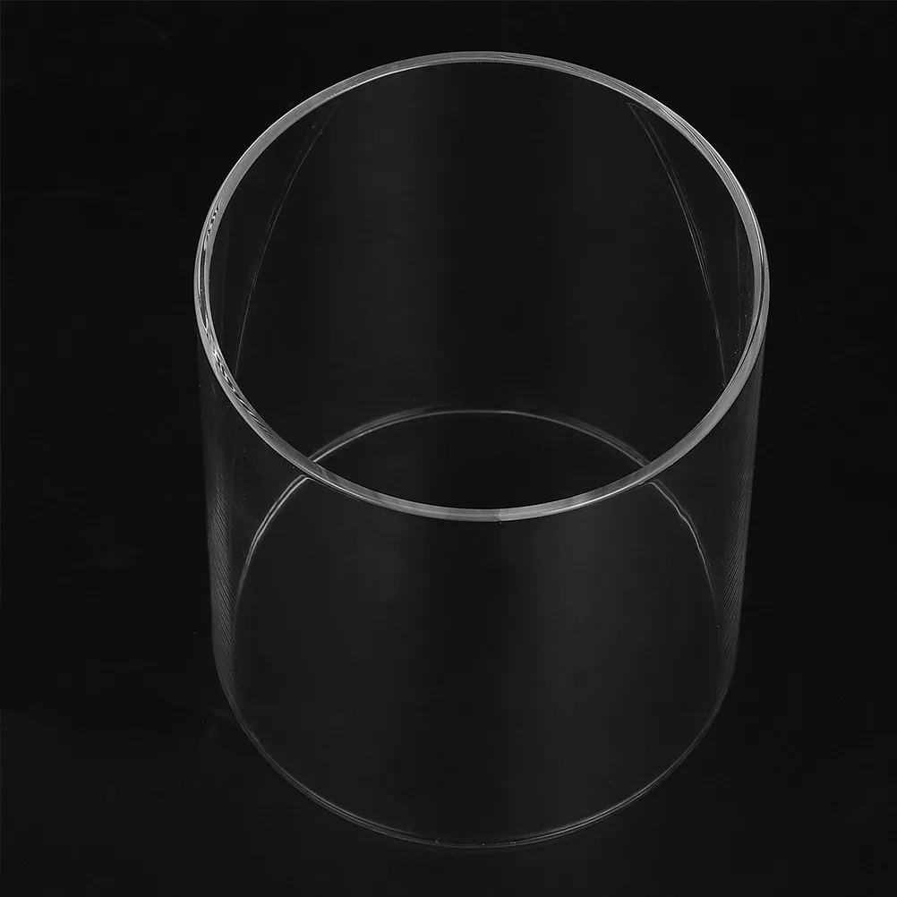 Glass Sleeve 9x10cm Clear Hurricane Cylinder Cover Elegant Table Centerpiece Wedding Party Modern Decor Lampshade