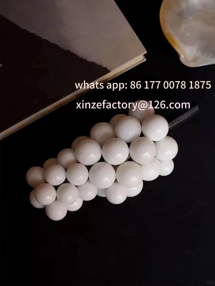 Buquê de uvas de mármore feito à mão personalizável, ornamentos de pedra decorativos para casa, quarto, sala de estar, mesa de café, armário