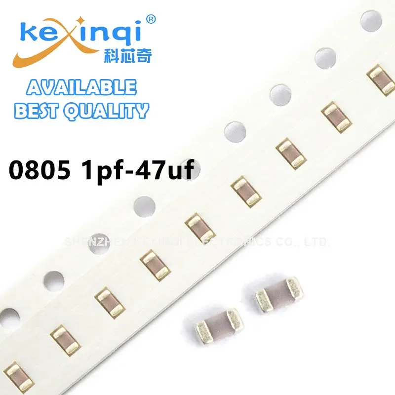 100pcs 100nf X7r Error 10% 50v 0805 0.1uf 104 1pf ~ 47uf Smd Thick Film Chip Multilayer Ceramic Capacitor