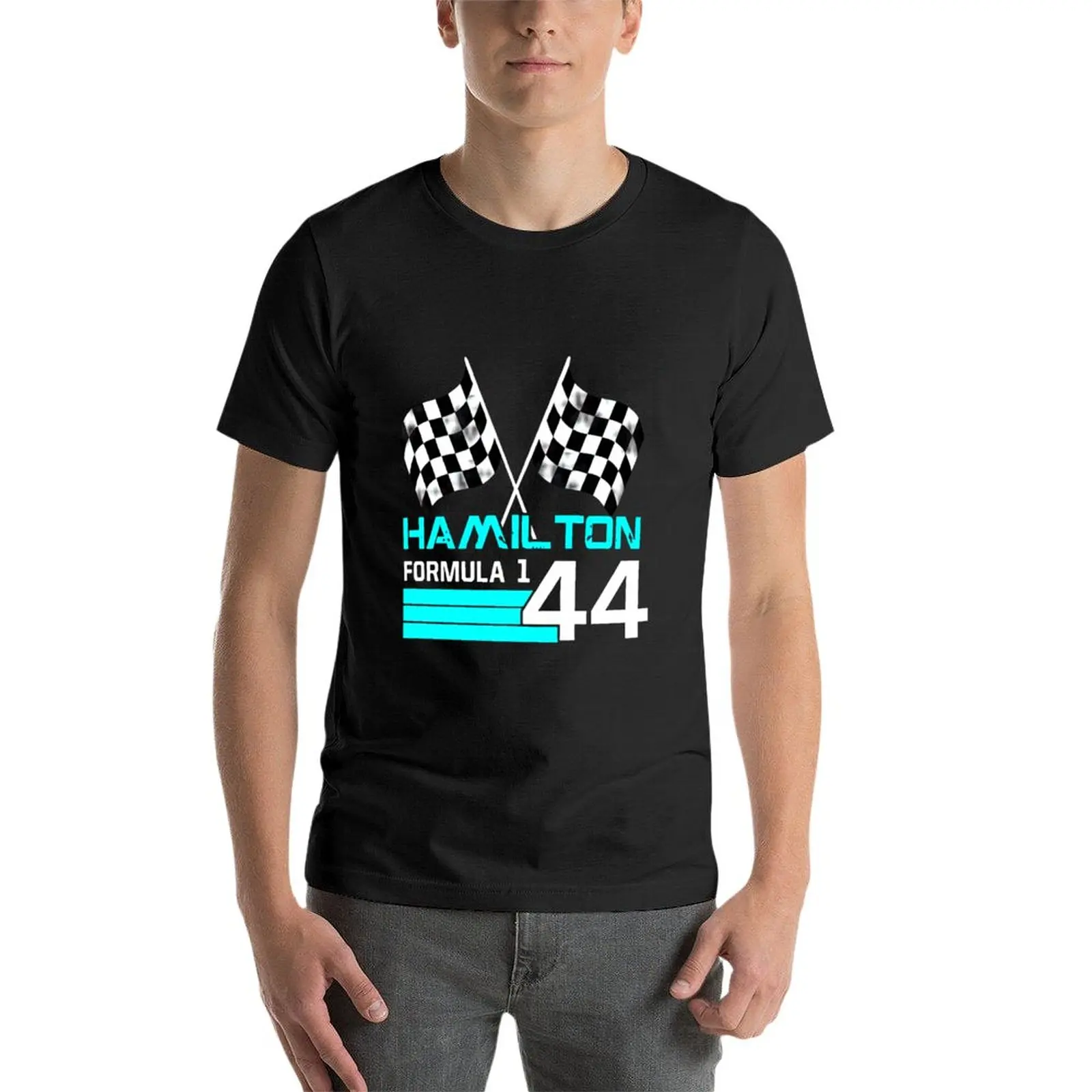 Nowy lewis hamilton 44 t-shirt bluzy plus size t-shirt męskie ubrania szybkoschnąca koszula z krótkim rękawem