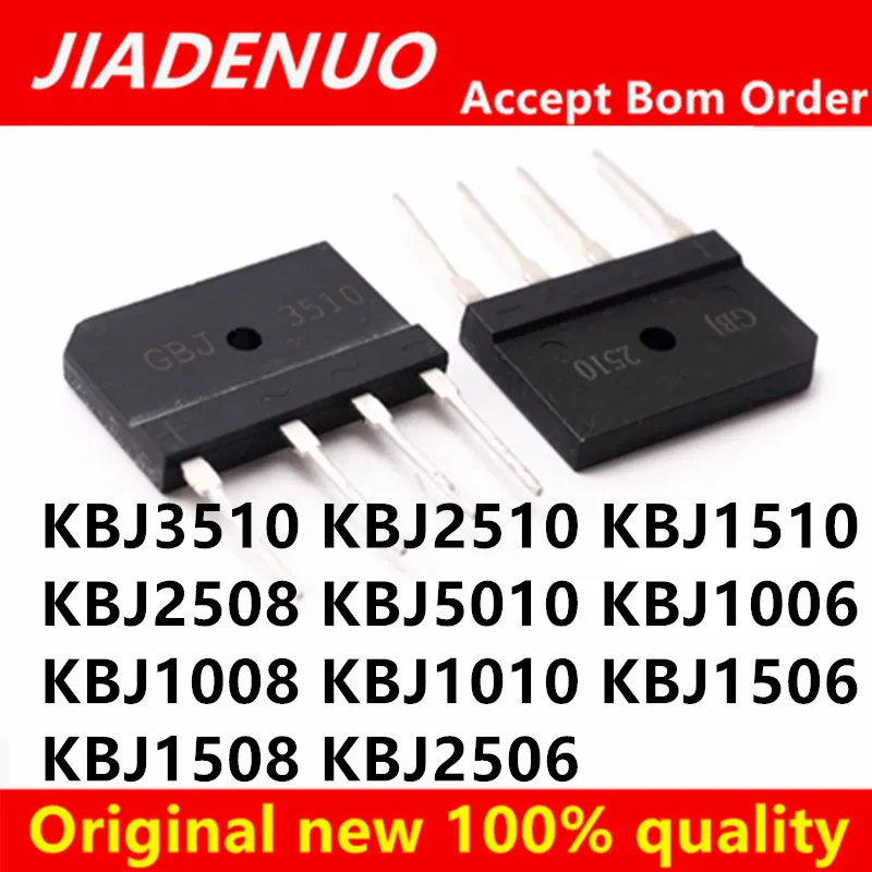 (5pcs)100% New KBJ3510 KBJ2510 KBJ1510 KBJ2508 KBJ5010 KBJ1006 KBJ1008 KBJ1010 KBJ1506 KBJ1508 KBJ2506 Chipset