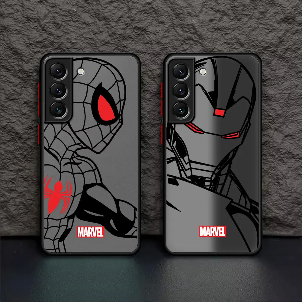 Marvel Spiderman Ironman TPU Case for Samsung Galaxy S22 S23 FE S23 Ultra S10 Plus S21 S9 S20 FE S24 Plus S22 Luxury Cover