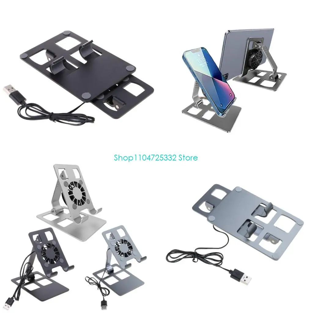 

P5EA Держатель для телефона и планшета и охлаждающие вентиляторы Тихая охлаждающая подставка-радиатор со складной подставкой для