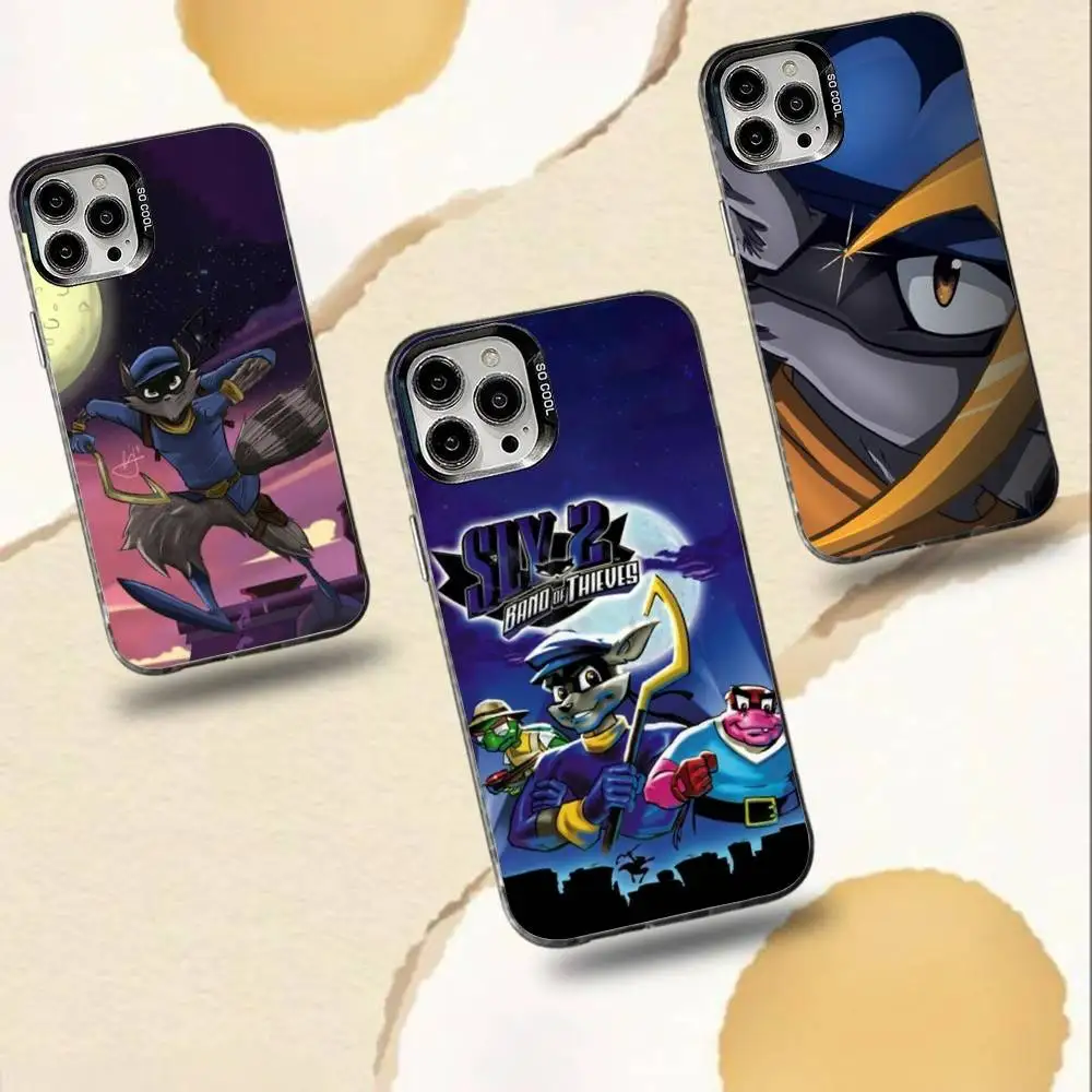 

Cartoon S-Sly-ES Cooper Phone Case For iPhone 16,15,14,13,12,11,Pro,Max,Plus,Mini,XS,SE Anti Fall Black Matte Hard Bumper