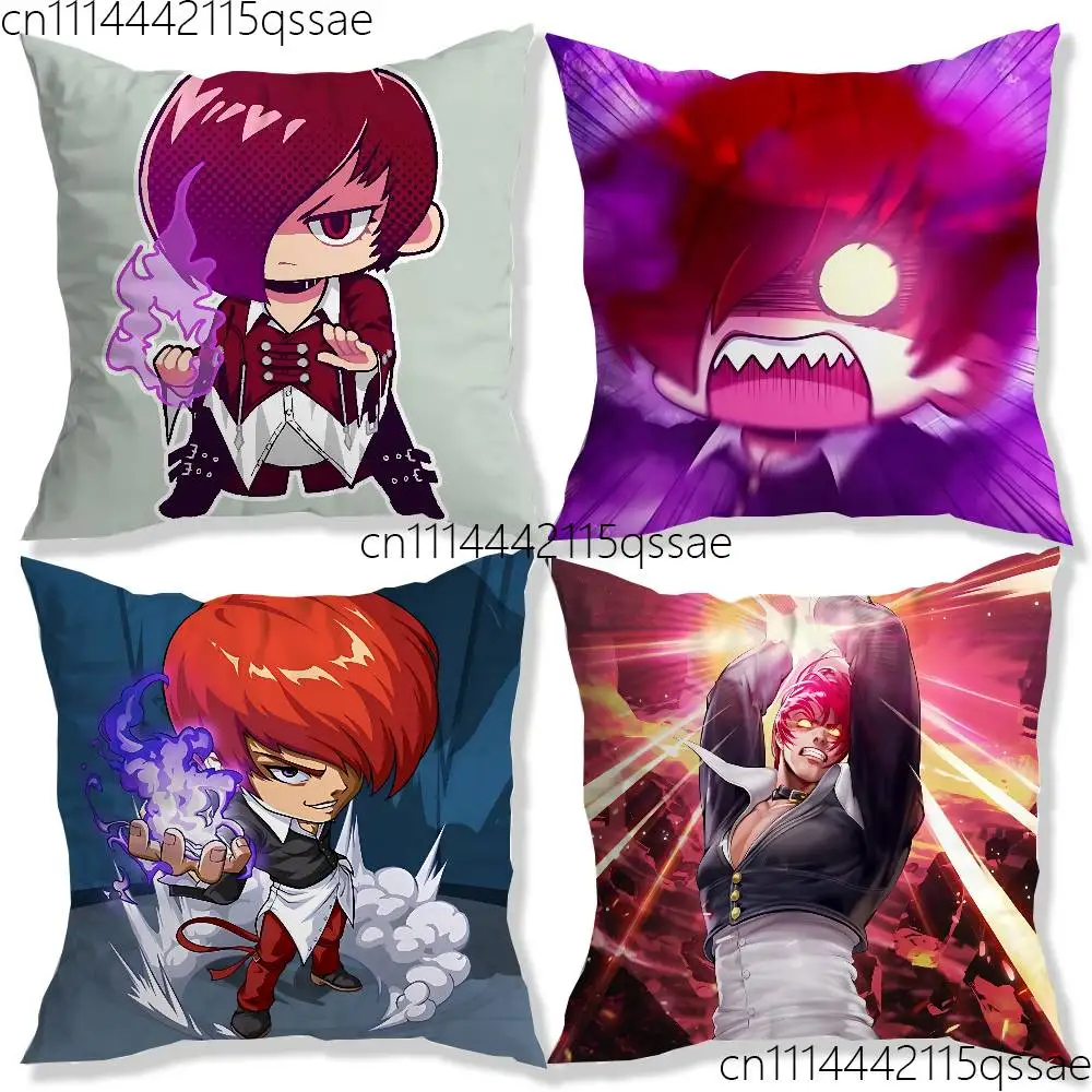 I-Iori Yagami KOF K-King of Fighters Pillow Case Square Bedroom Sofa Leisure Comfort Cushion Car Home Decoration