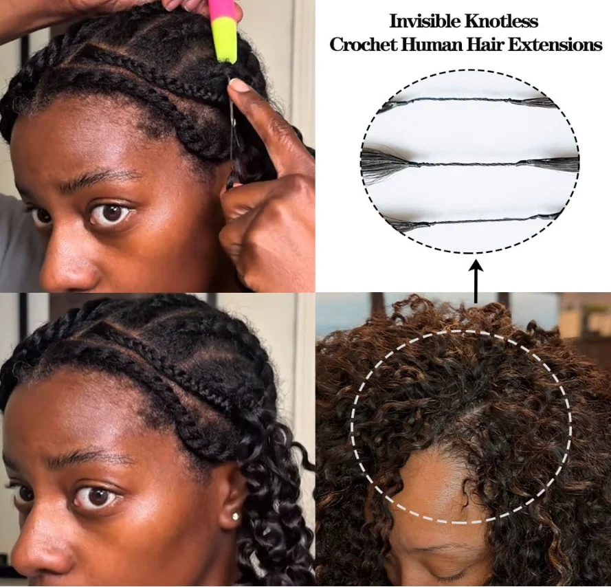 

Маленькие спиральные кудрявые кроше-косы из натуральных волос, невидимые янки-твисты, перьевые кроше-наращивания, безузловые, с предварительно проработанными петлями, для плетения в стиле бохо