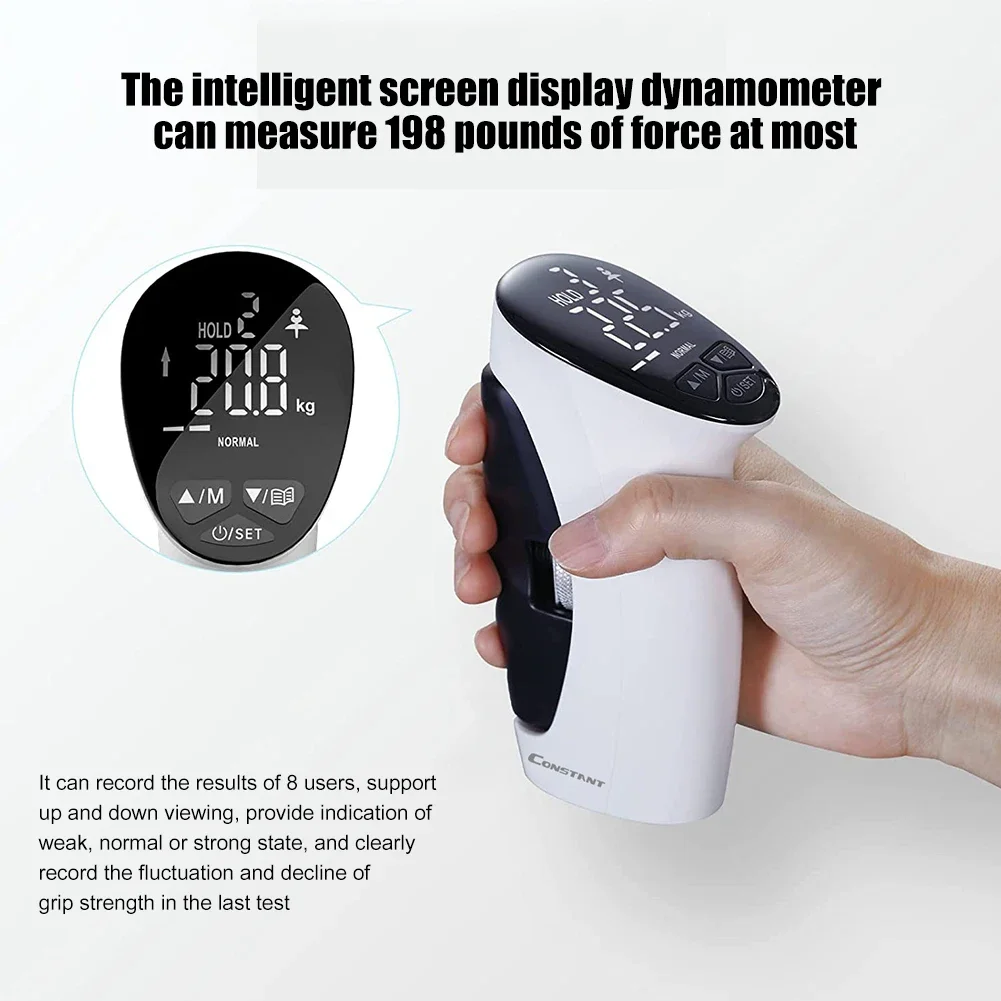 Dynamometer Hand Electronic Grip Strength Trainer LED Digital Grip Strength Measurement Meter Auto Capturing Power Hand Grip