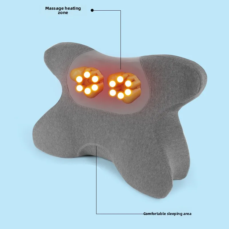 rebound memory cotton pillow combination, cervical spine pillow reverse arch straightening reverse traction rich bag neck pillow